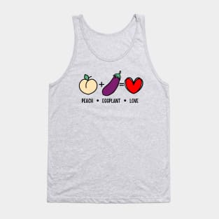 Peach Eggplant Love Funny Tank Top